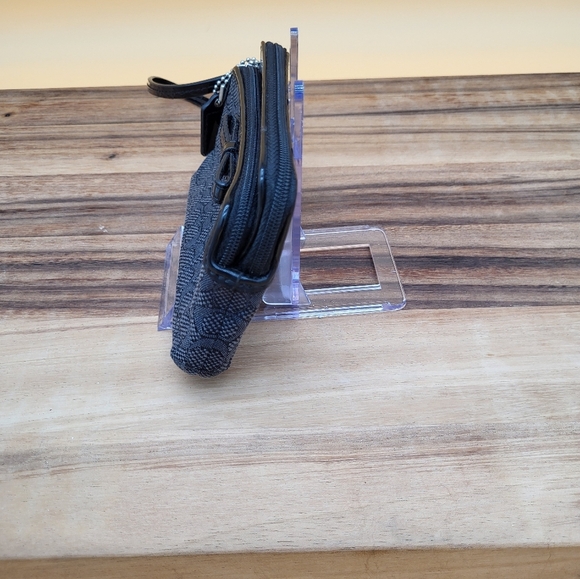 Coach Black Wristlet with Front Bow Detail And 2 Zip Compartments. Like New - Picture 6 of 7